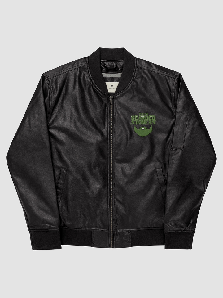 [Stoner] Faux Leather Bomber Jacket - Threadfast Apparel 395J -1 product image (1)