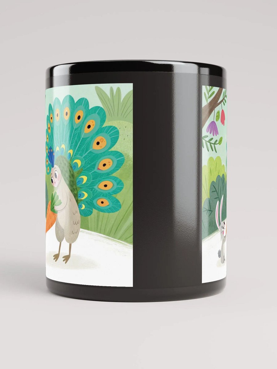 Playful Peacock and Rabbit Mug product image (9)