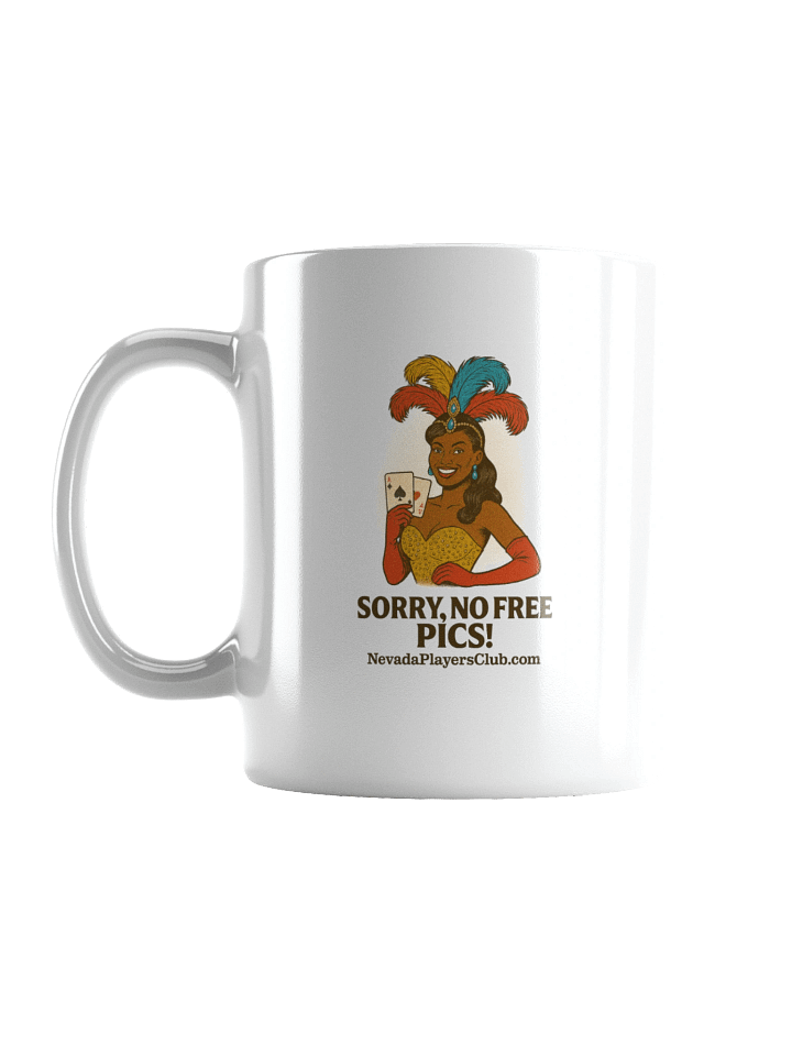 White Sorry No Free Pics Mug - Red Sleeves Edition product image (1)
