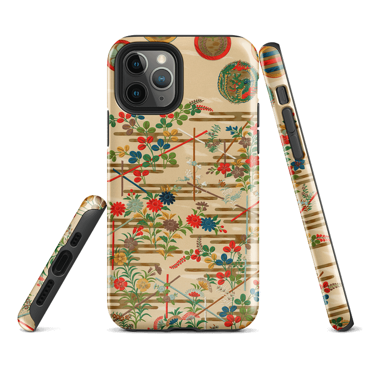 Vintage Japanese Flower Pattern Tough iPhone® Case product image (3)