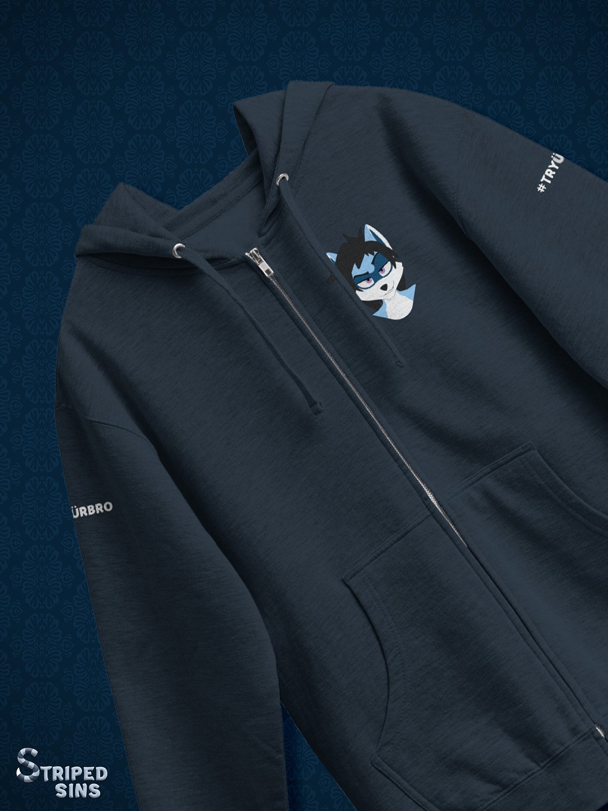 Ryder | Cotton Zippable Hoodie | Wave #1 | Striped Sins