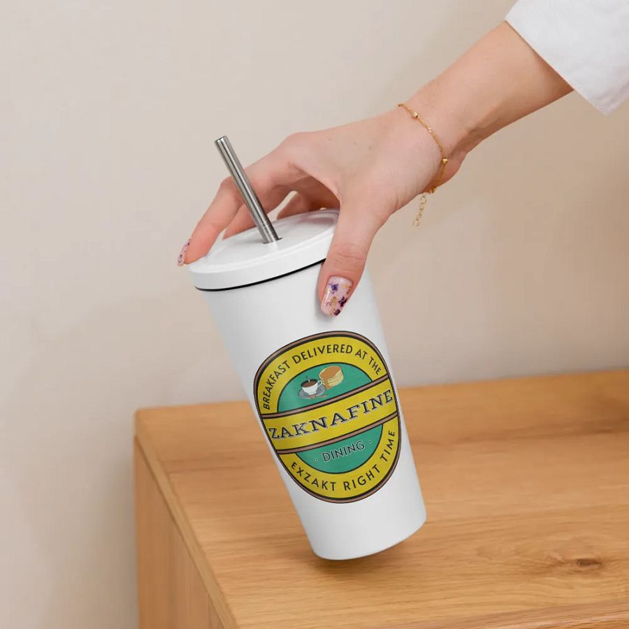 Zaknafine Dining Insulated Tumbler with a Straw product image (10)