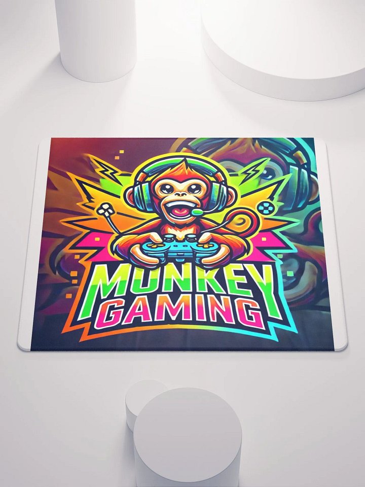 🐵🎮 Monkey Gaming Logo Mouse Pad 🖱️✨ product image (1)