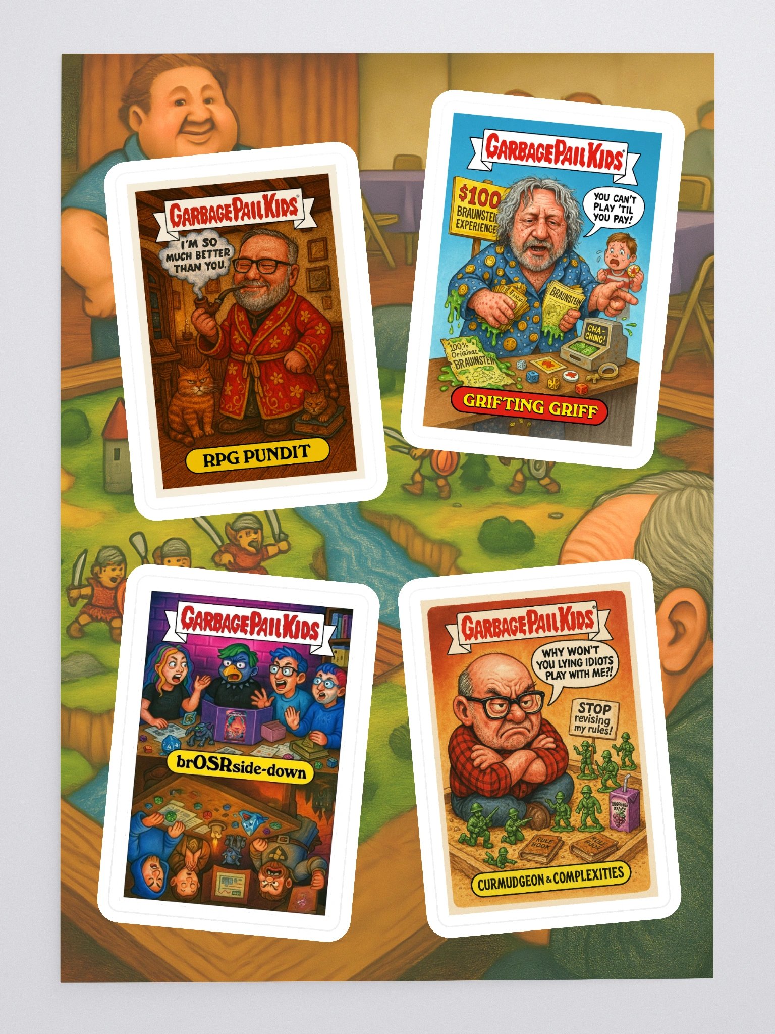 GPK Parody Sticker Sheet [TTRPG Twitter Edition] Sheet 9 product image (3)