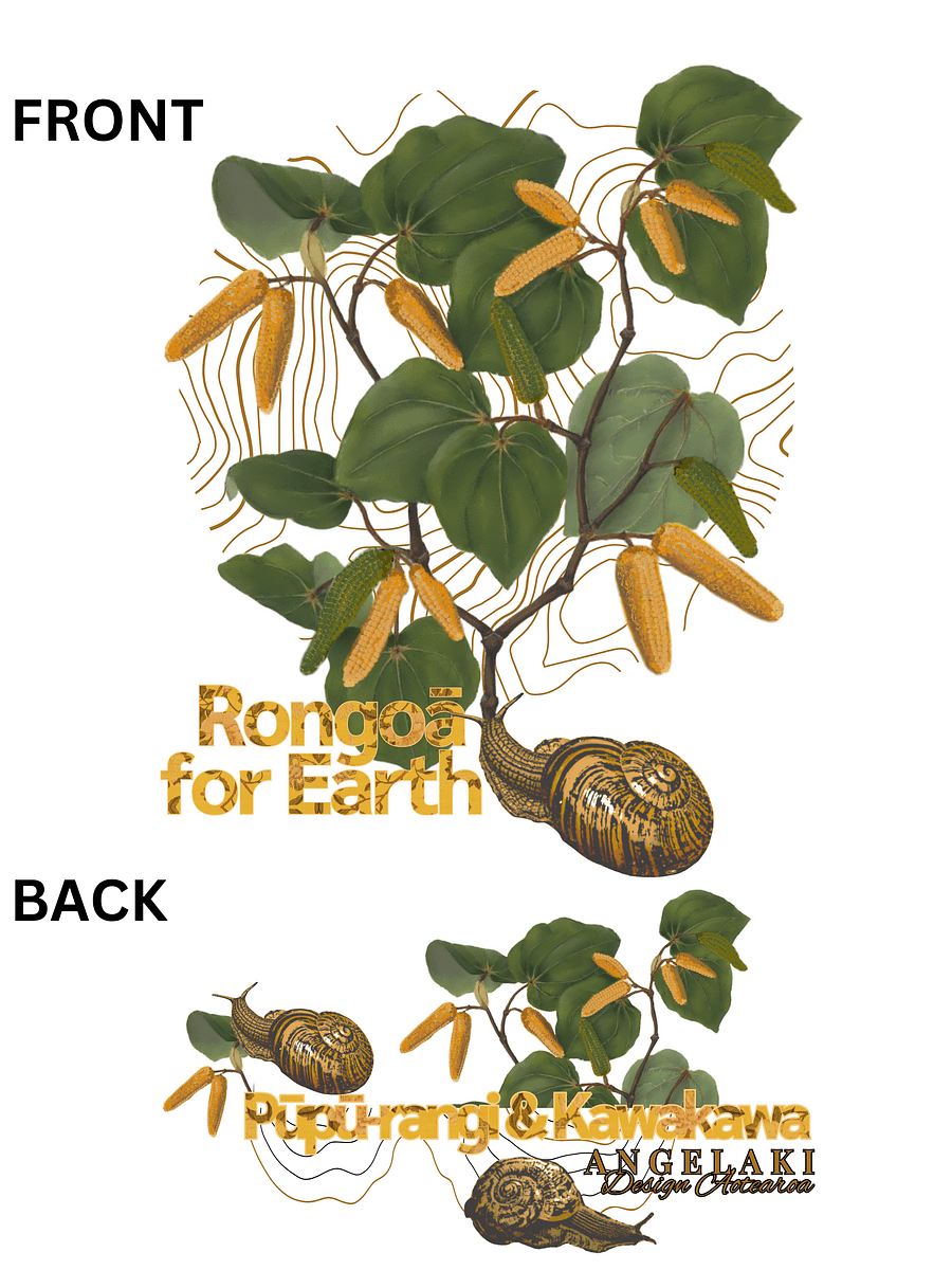 Unisex Rongoa for Earth - Kawakawa and Pupurangi Decolonisation Aotearoa Tee product image (4)