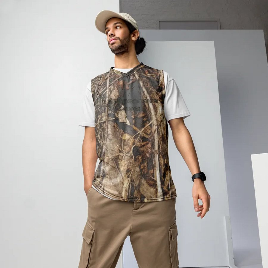 Recycled Unisex Basketball Jersey - Dead Split - It Happennnns Camo product image (5)