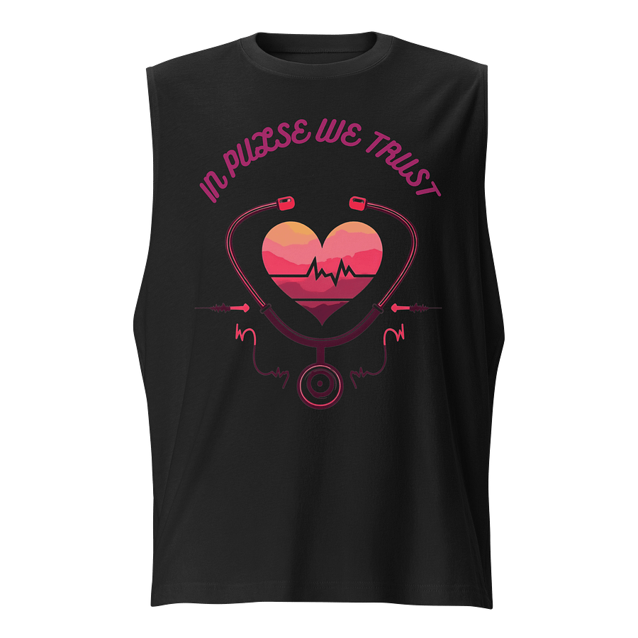 Heartbeat in the stethoscope Muscle Tank product image (1)
