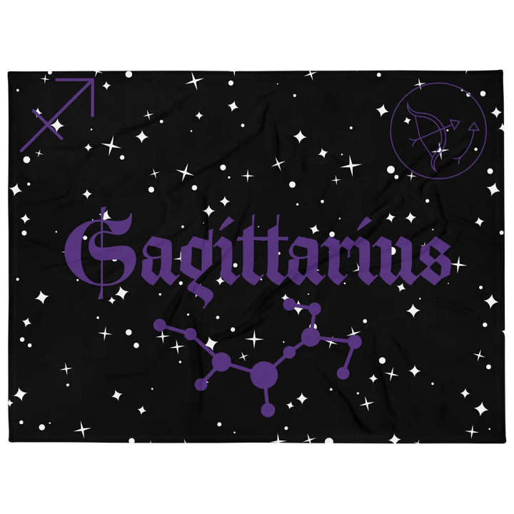 Starry Sagittarius Constellation Throw Blanket product image (1)