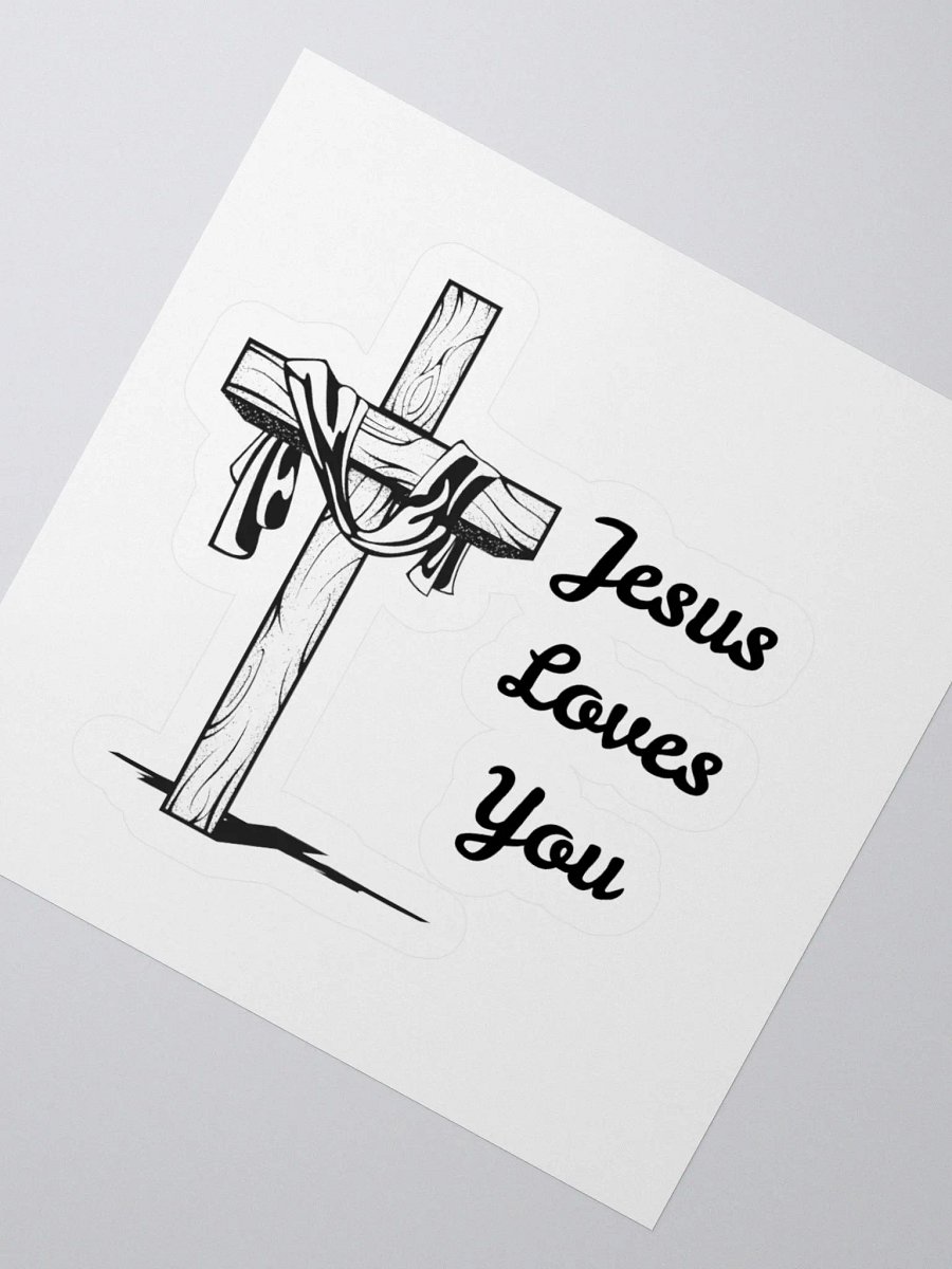 Jesus Loves You Cross Sticker product image (5)
