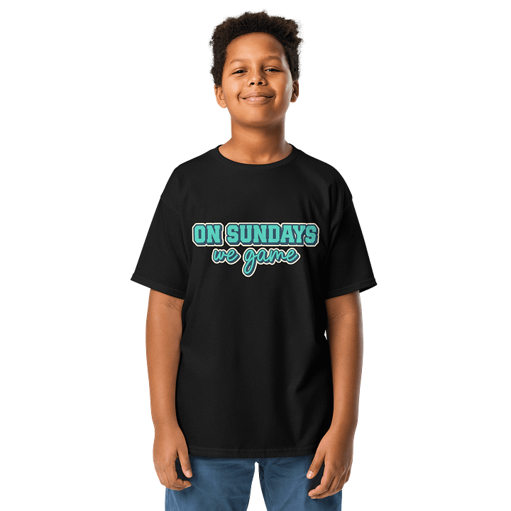On Sundays We Game Kids T-Shirt product image (1)