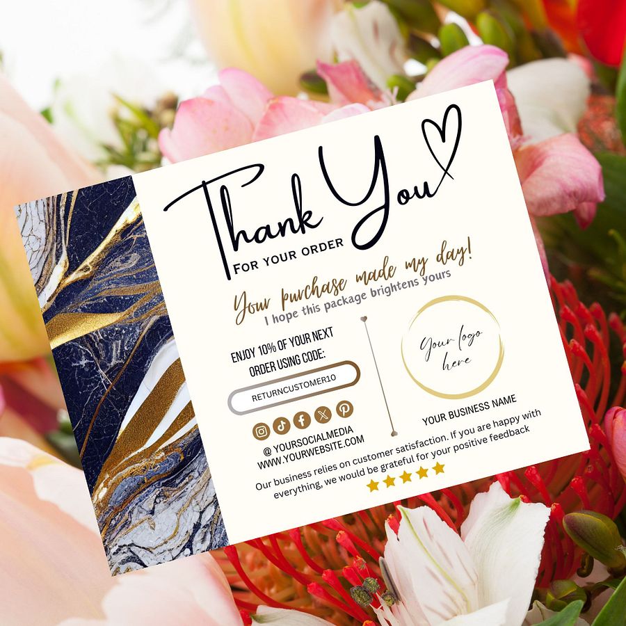 Aurelia - Thank You Card Template product image (4)