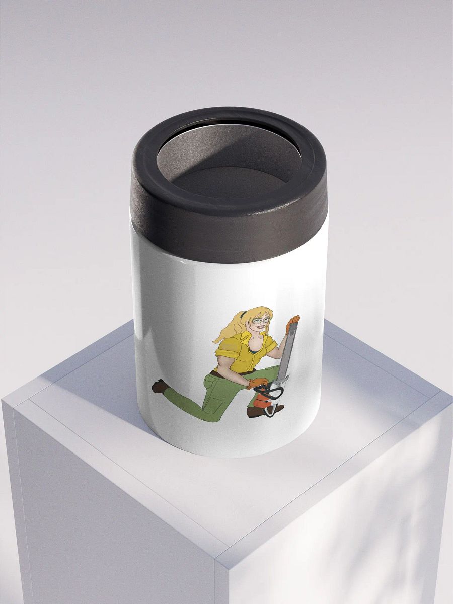 Blonde Chainsaw Pinup Drink Stainless Steel Koozie product image (4)