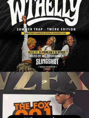 Tonight Charlotte, we’re goin’ full Trap x Twerk and the vibes are WTHELLY wild | 10PM 2 Channels | @djbyrdie & @djproblem300 Lock in NOW or miss the wildest party of the summer. @slingshotclt  @official___mel X @millennium_age #trap #twerk #silent #party #charlottenc 