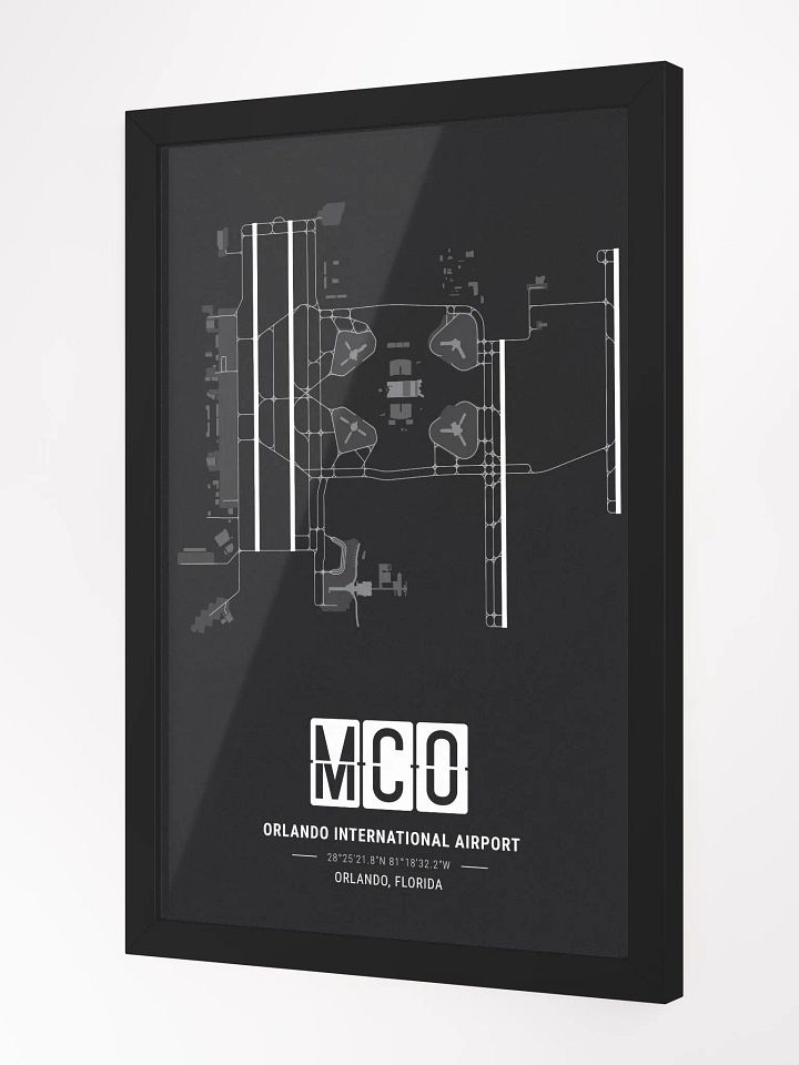 Framed Airport MCO Premium Map On Matt Paper product image (2)