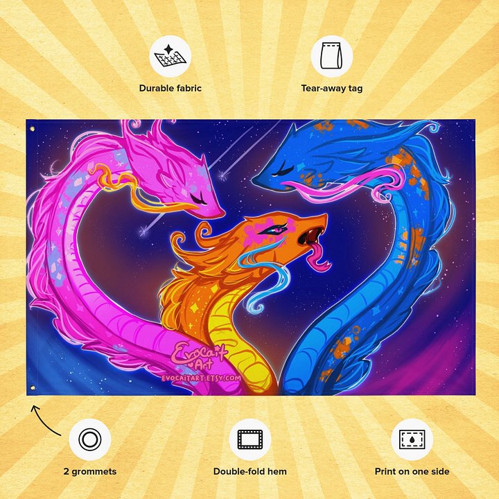 Fantasy Hydra Pansexual Subtle Pride Flag product image (2)