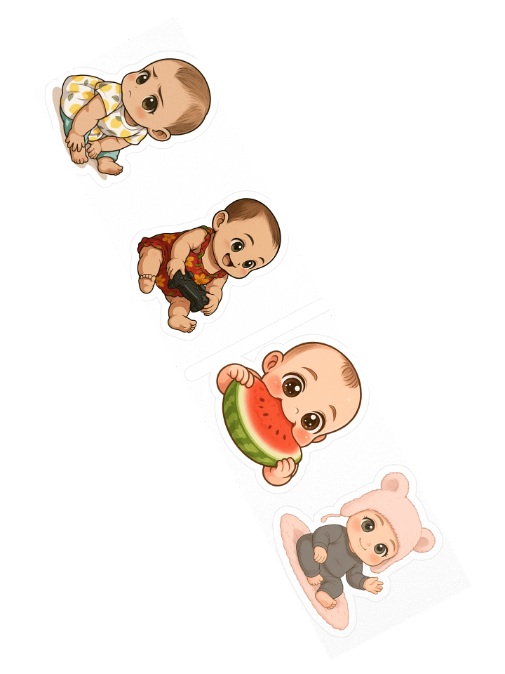 Adorable Opal Poses Sticker Set product image (2)