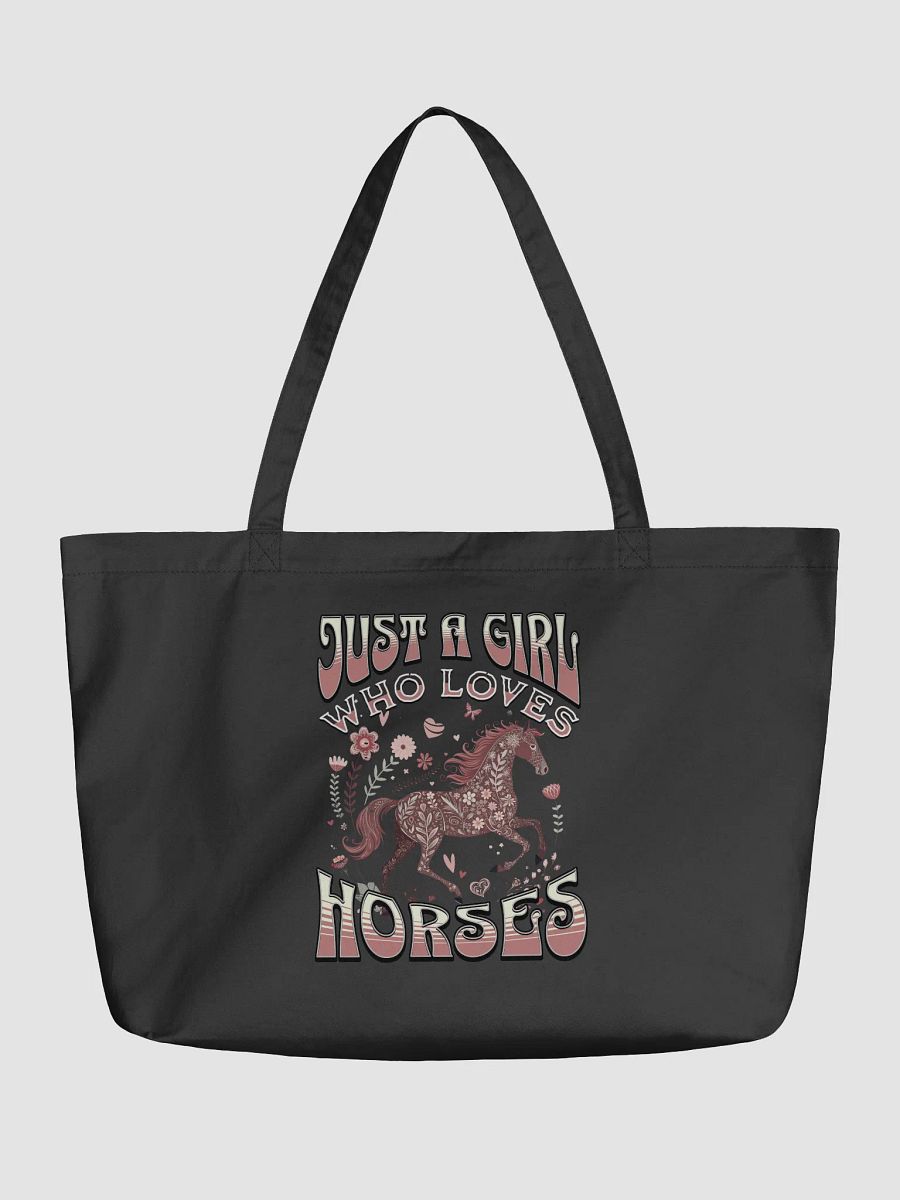 Just A Girl Who Loves Horses Floral Organic Tote product image (2)