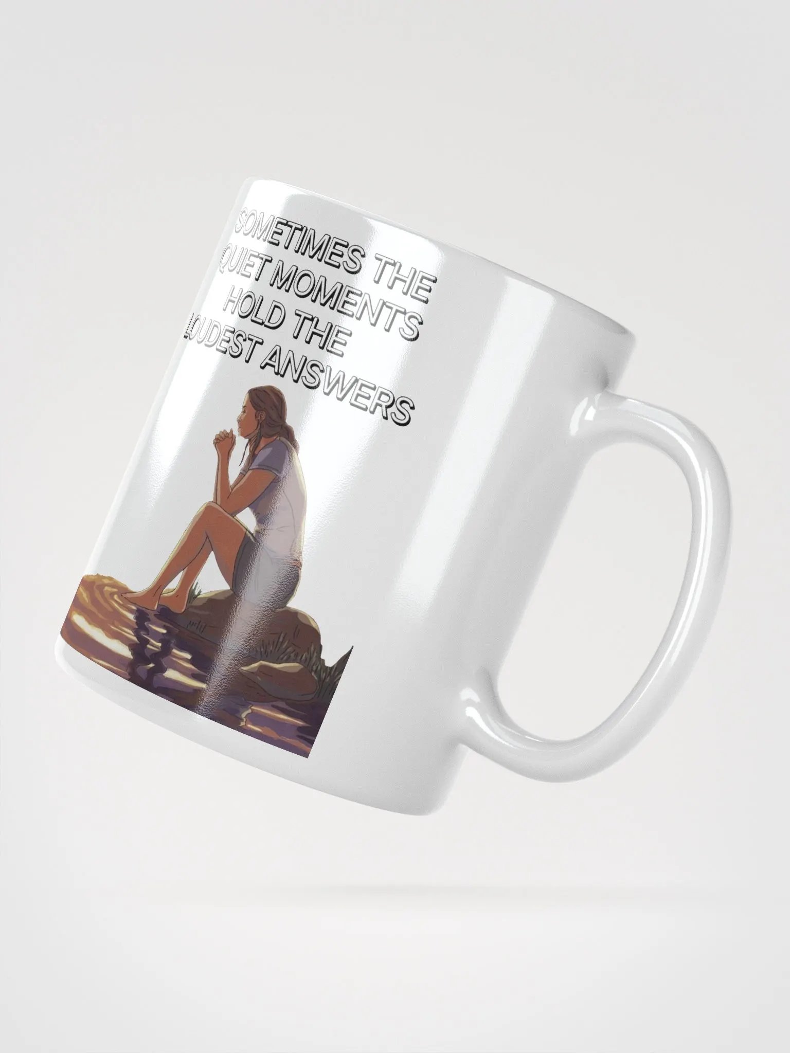 Sometimes The Quiet Moments Hold The Loudest Answers - Motivational White Mug product image (4)