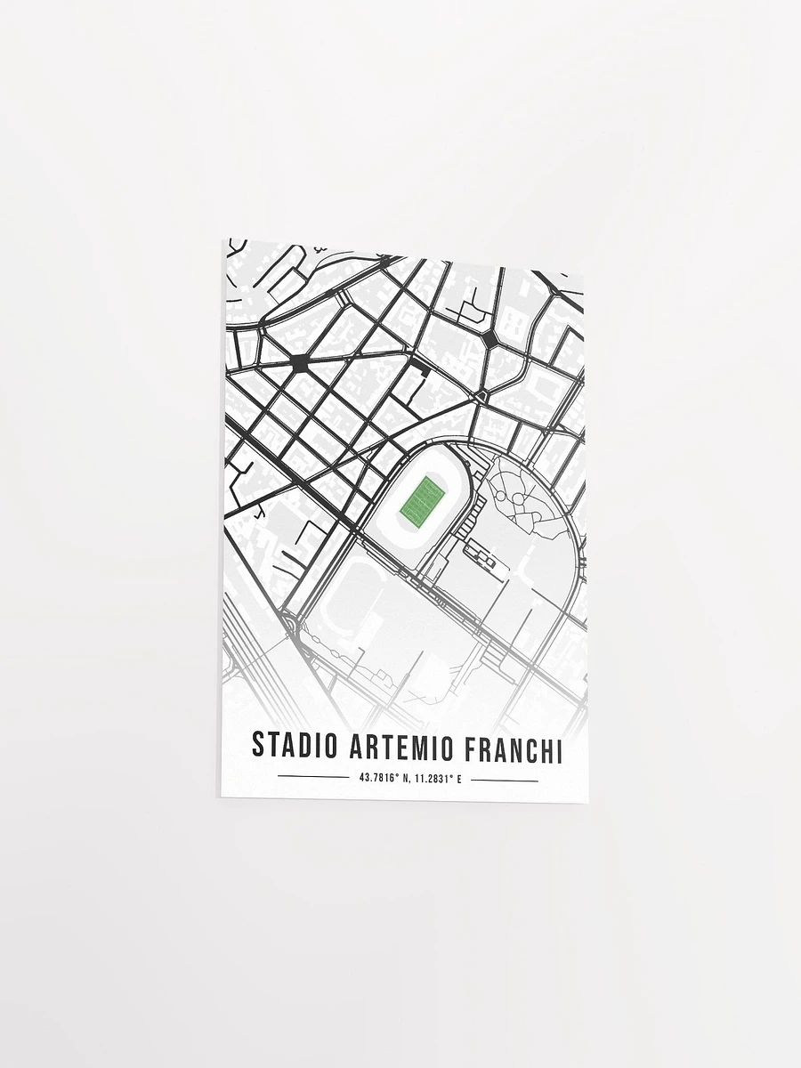 Stadio Artemio Franchi Map Design Poster - WHITE product image (3)