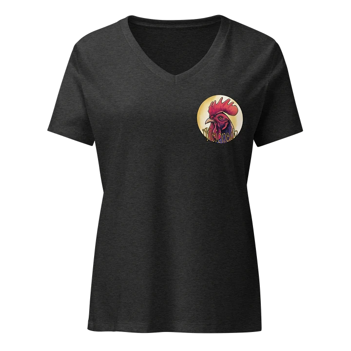 Back Print V-Neck women's cock aficionado T-shirt product image (3)