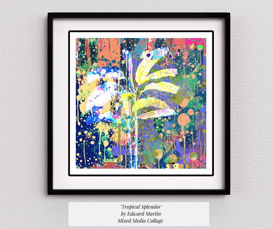 'Tropical Splendor' by Edward Martin Mixed Media Collage product image (22)