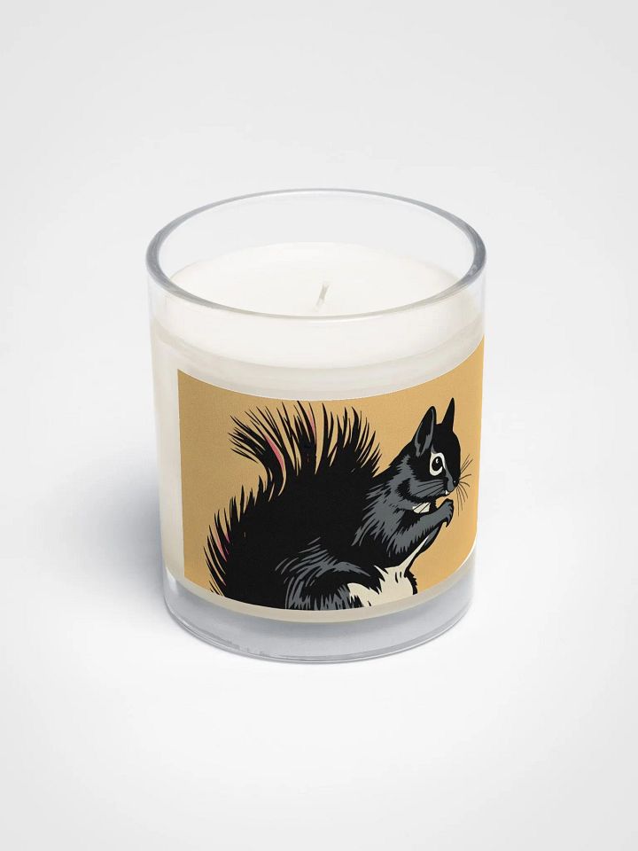 Whimsical White-Eyed Squirrel Soy Candle product image (2)