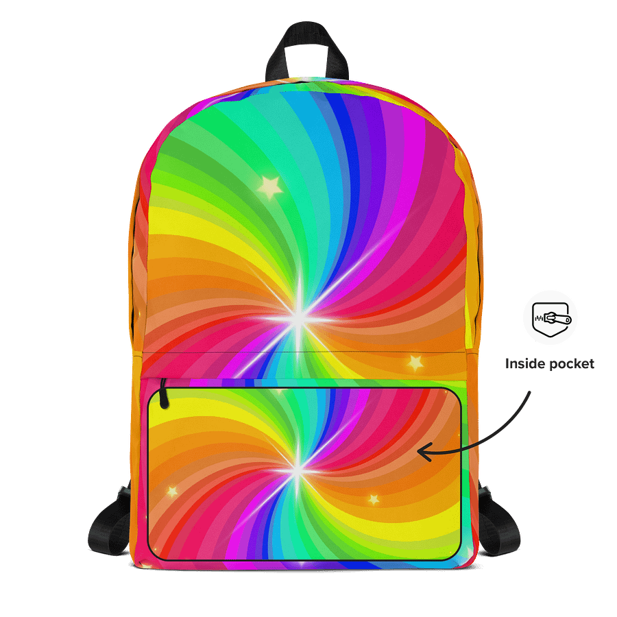 Rainbow Swirl All-Over Backpack product image (5)