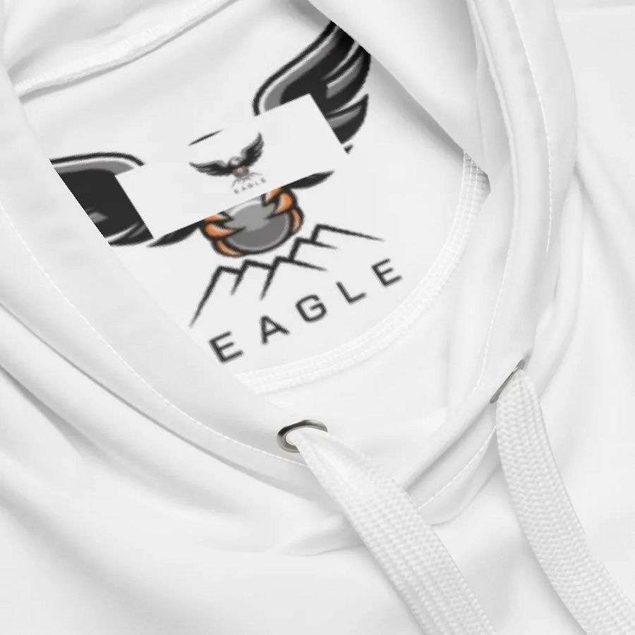 Eagle Brand Recycled Unisex Hoodie with Majestic Eagle Design - White product image (4)