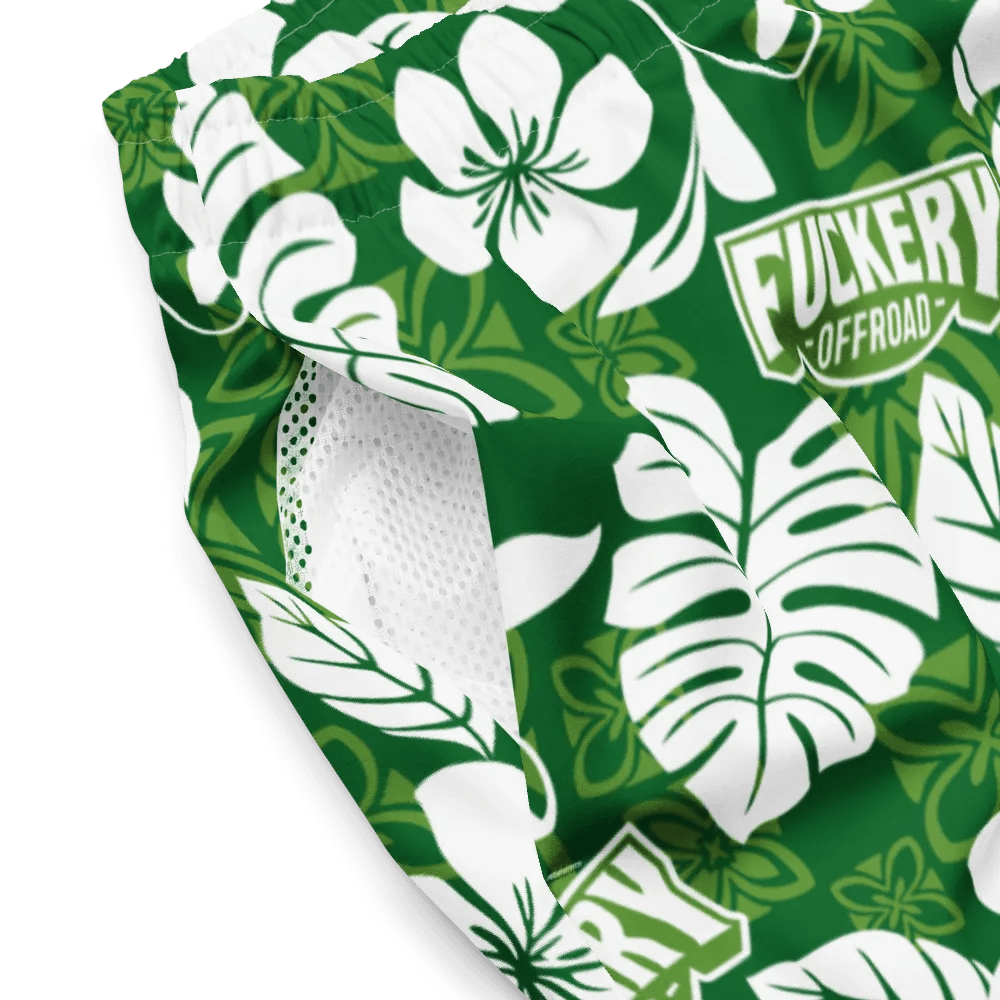 Fuckery Offroad Mens Hawaiian Shorts - Green product image (3)