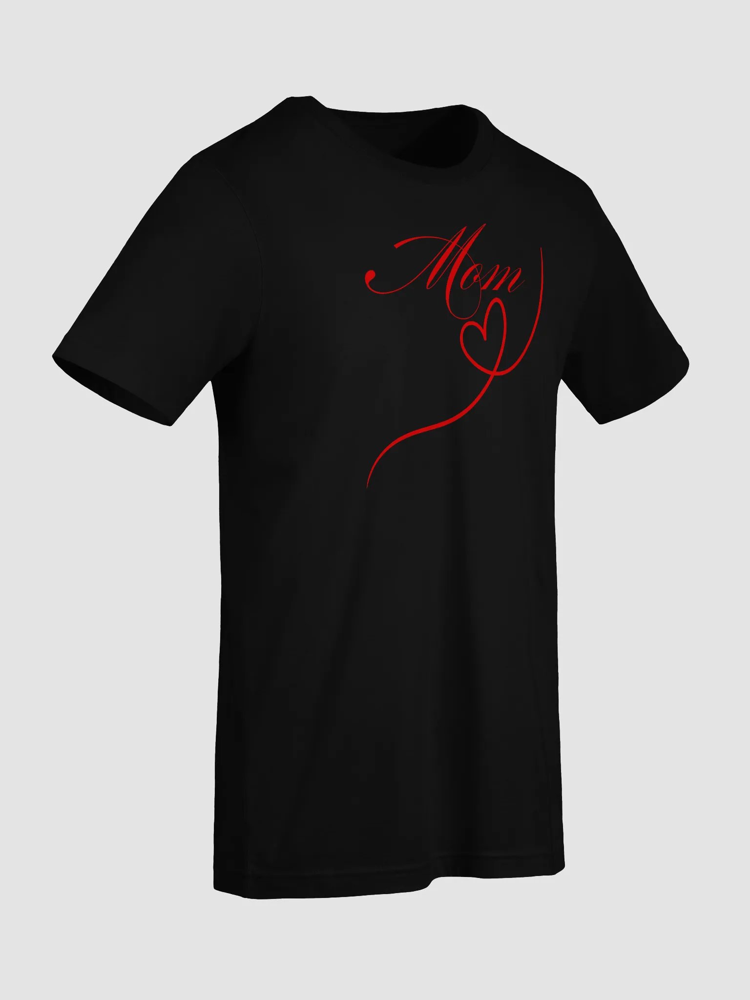 Bella + Canvas "Mom" Cursive T-Shirt with Red Heart – Soft & Stylish product image (72)
