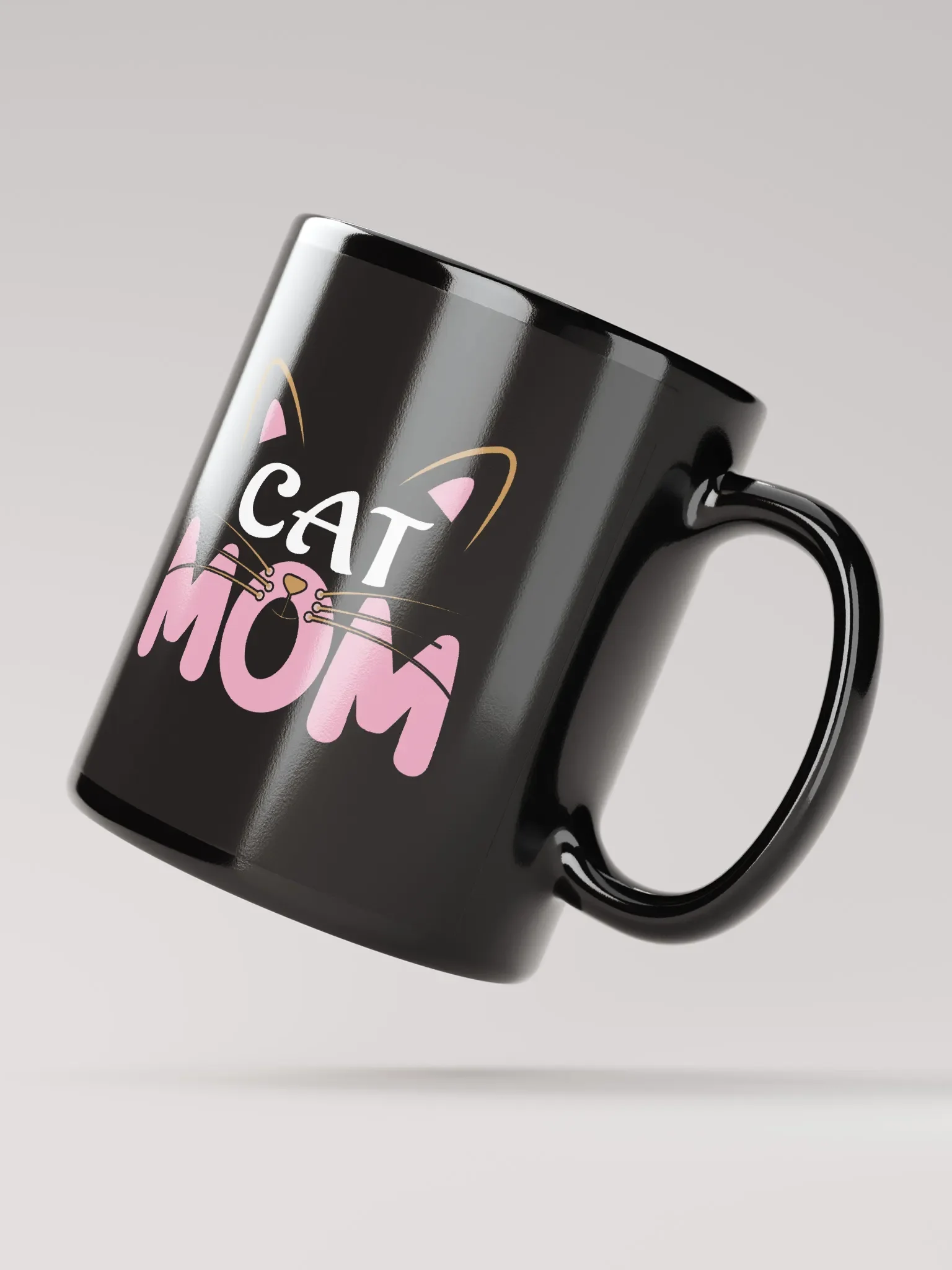 Purrfect Mum Black Glossy Mug product image (4)