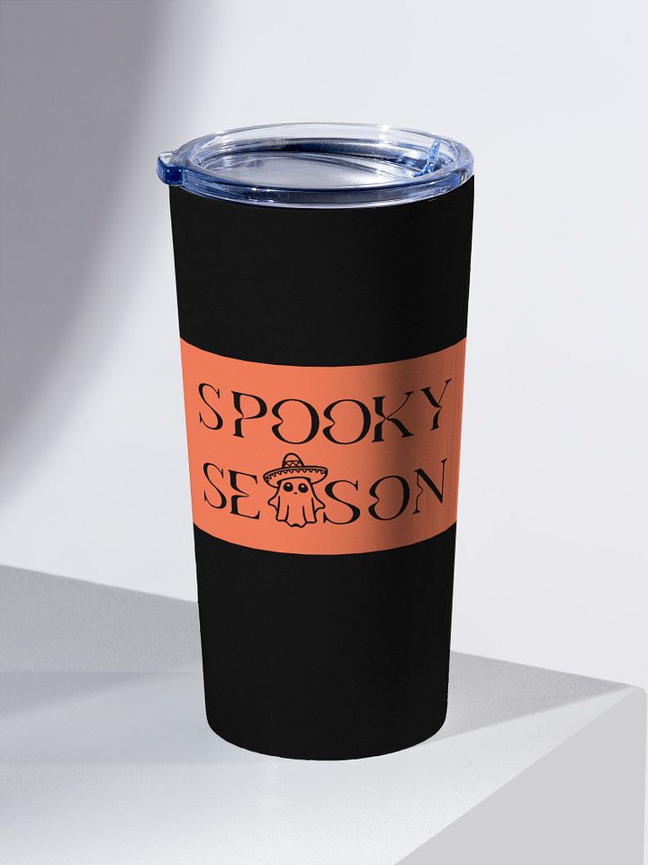 Spooky Season Sombrero Ghost Black and Orange 20oz Stainless Steel Tumbler product image (2)