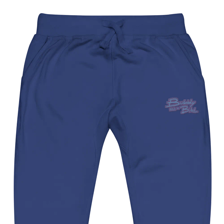 Bubbly and a B*tch (violet design) embroidered fleece joggers product image (1)