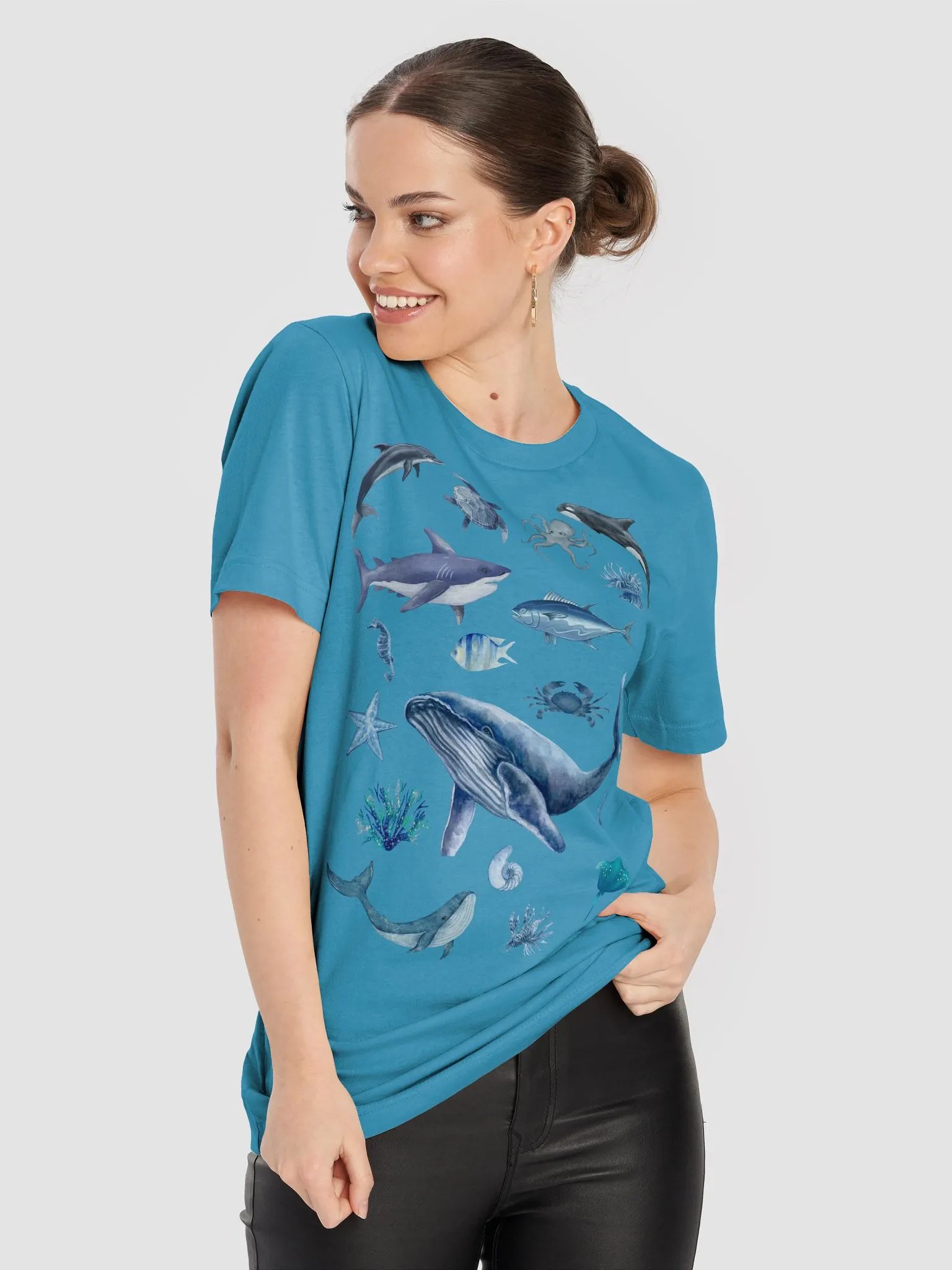 Ocean Symphony Watercolor T-Shirt product image (4)
