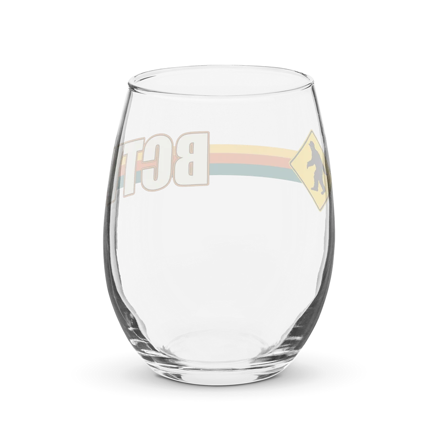 BCTV Oldschool Logo Stemless Wine Glass product image (2)