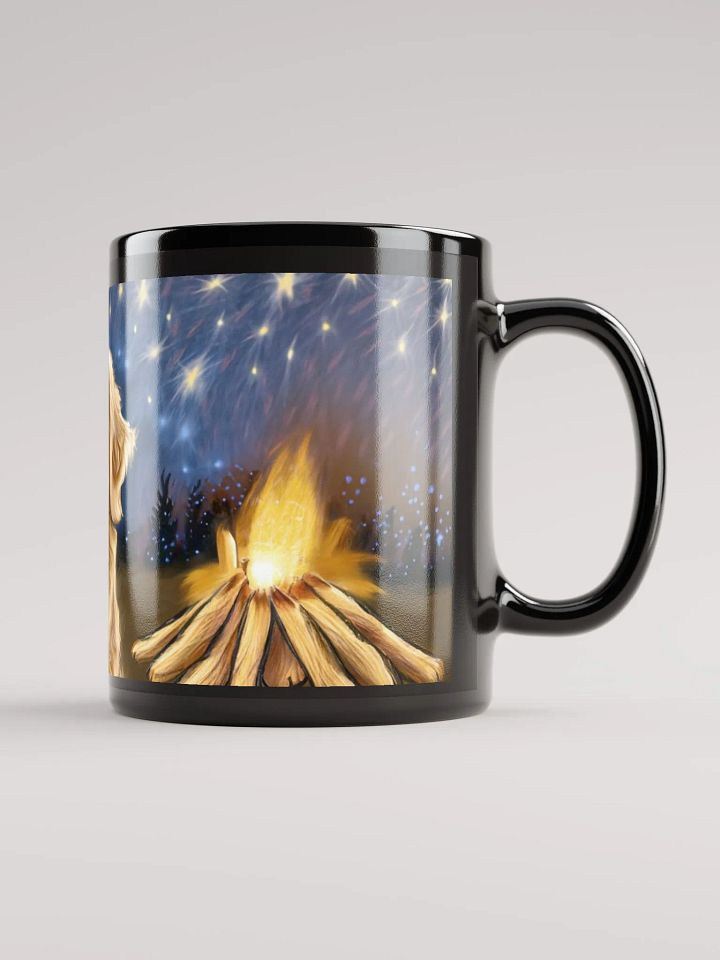 Fireside Friends: Black Glossy Mug for Dog Lovers product image (2)