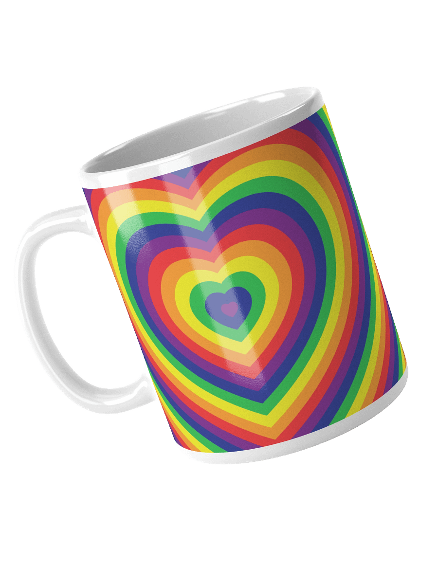 Rainbow Pride Hearts Mug (Right-handed) product image (4)