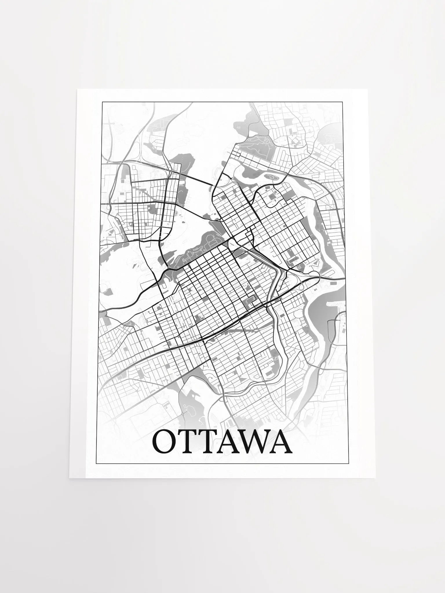 Ottawa, Canada, city map print product image (17)