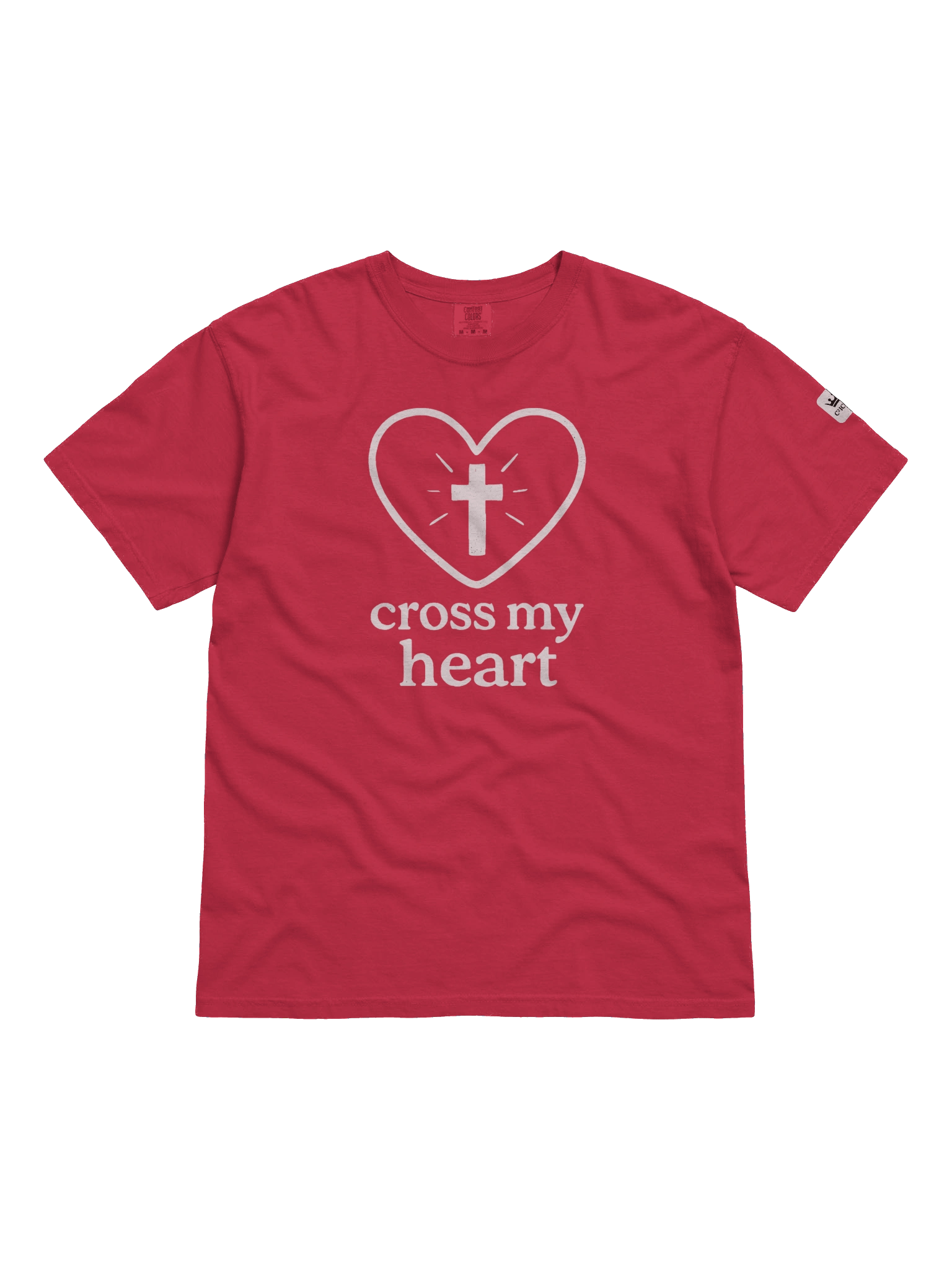 Cross My Heart Graphic Tee – Bold Statement Unisex T-Shirt product image (4)
