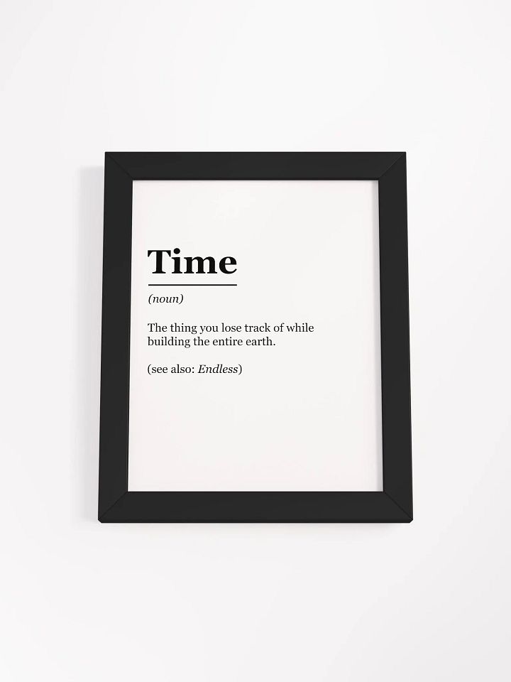 "Time: Defined" Framed Poster product image (1)