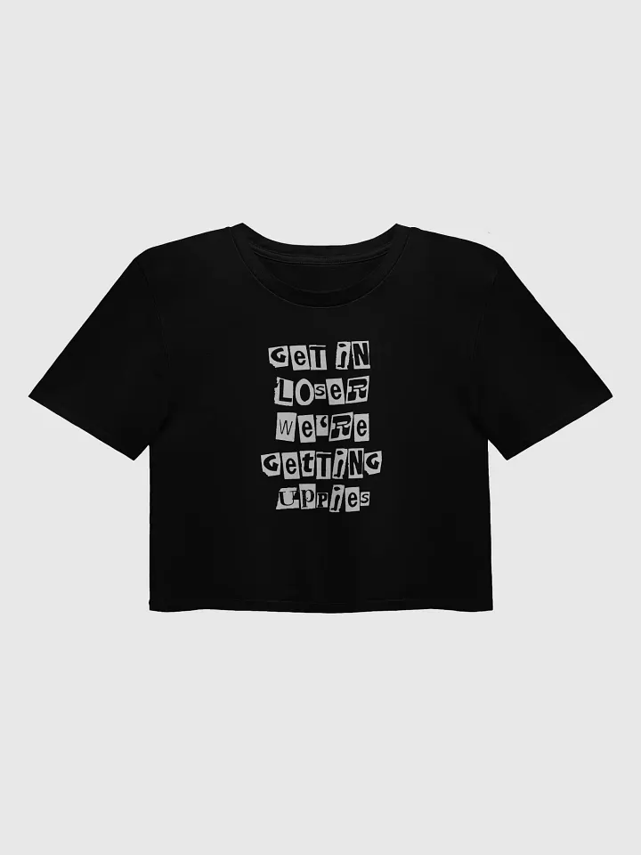 Get In Loser || Cotton Crop Tee Black product image (1)
