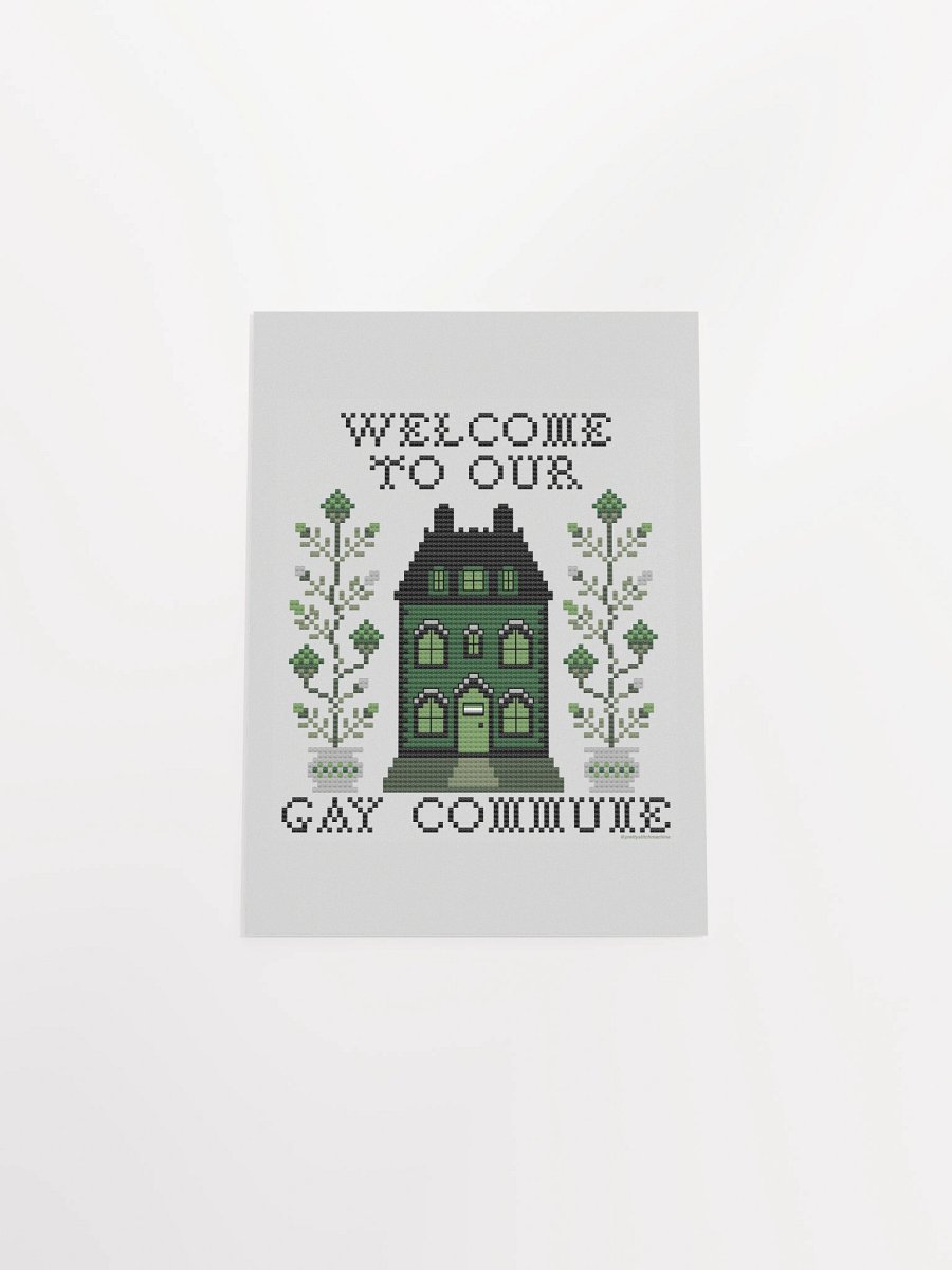 Welcome to Our Gay Commune Print - Aromantic Flag product image (4)