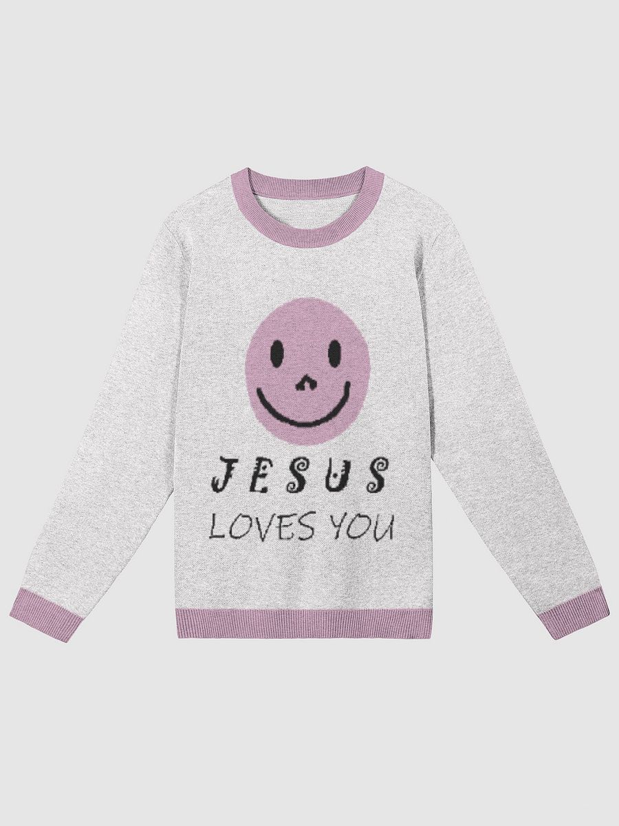 Smile Jesus Loves You Knit sweater product image (5)