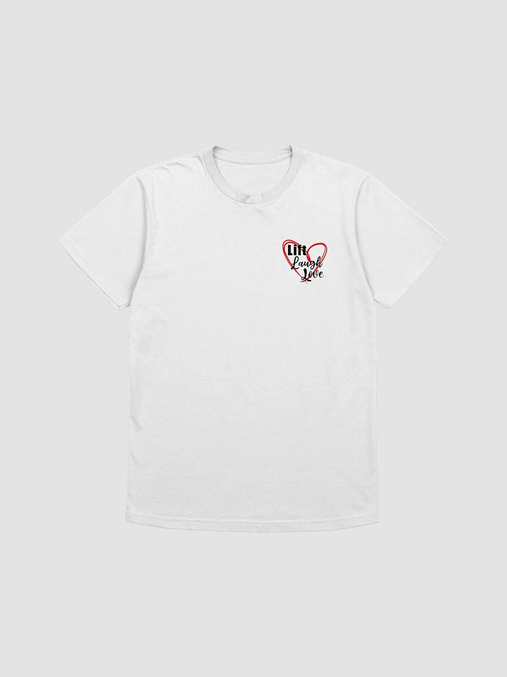 Lift Laugh Love Red Scribble Heart Gym Tee product image (9)