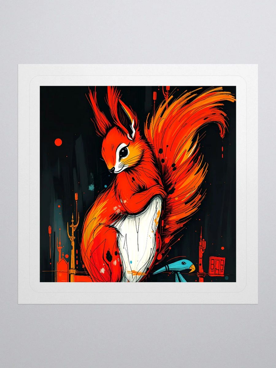 Vibrant Squirrel Kiss Cut Stickers product image (1)