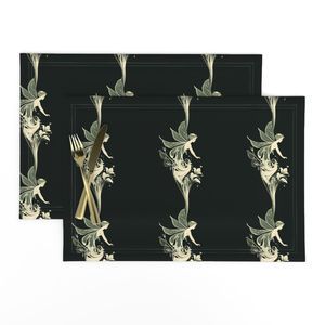 Seamless Pattern - Fairy Flower Stripes in Cream and Green product image (9)