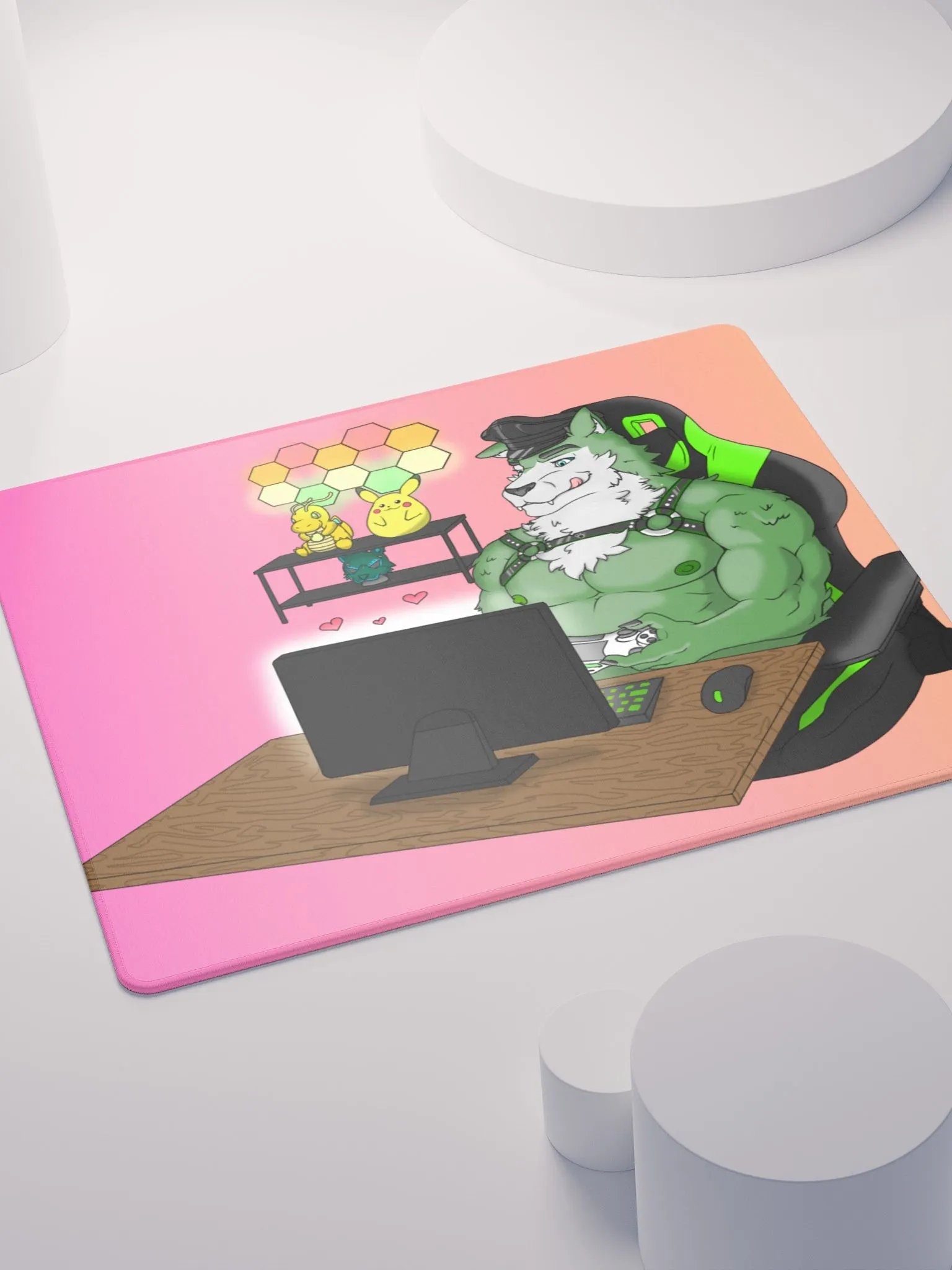 Cozy Wolf Dad Gaming Mouse Pad (Sunrise / Left) product image (7)