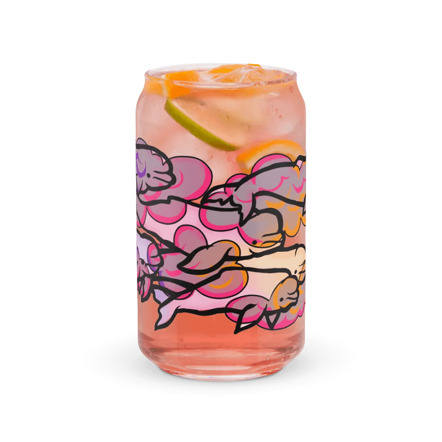 sunset beluga whales can-shaped glass product image (7)
