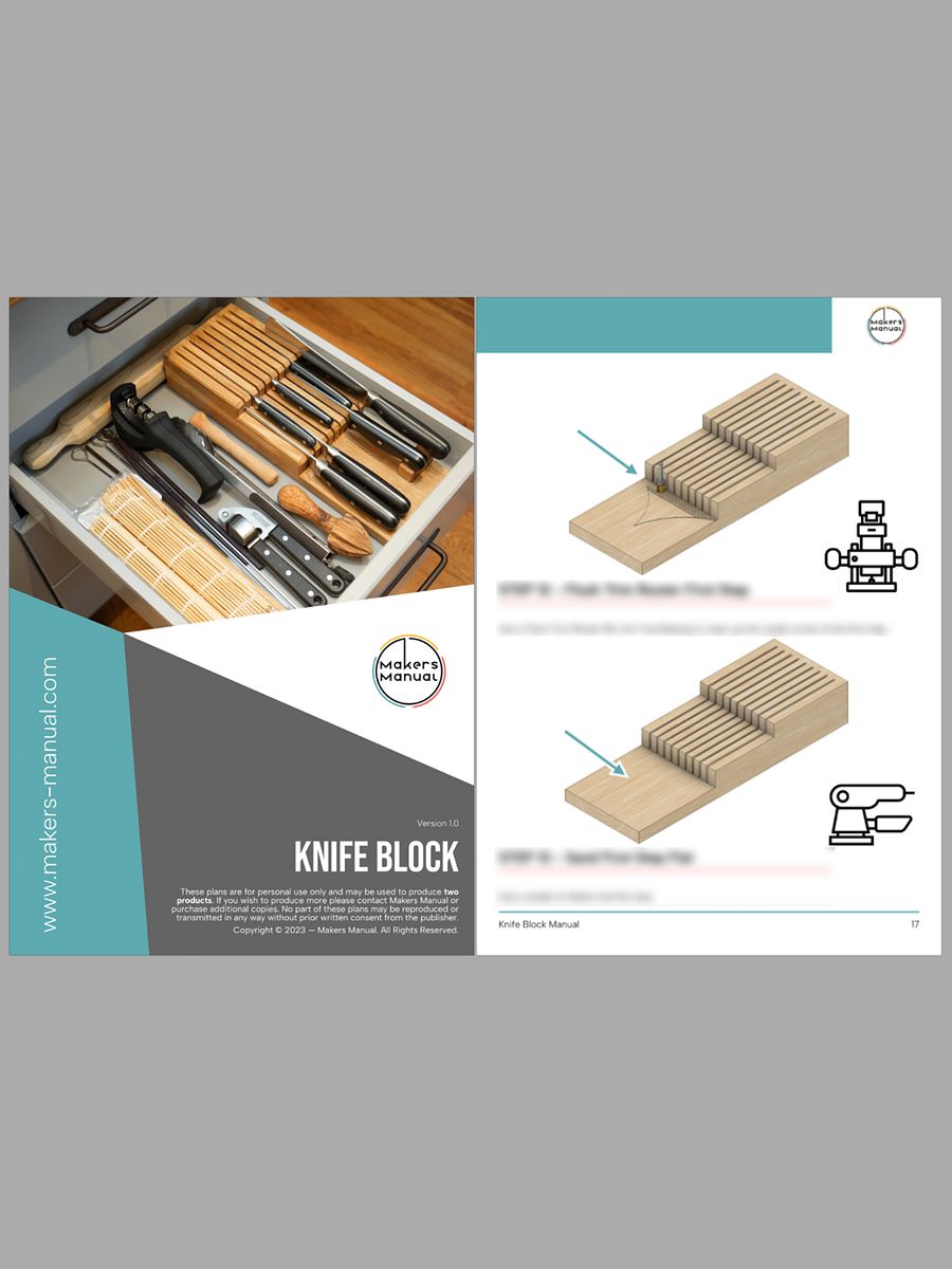 Knife Block In-Drawer Organizer | Digital Plans product image (7)