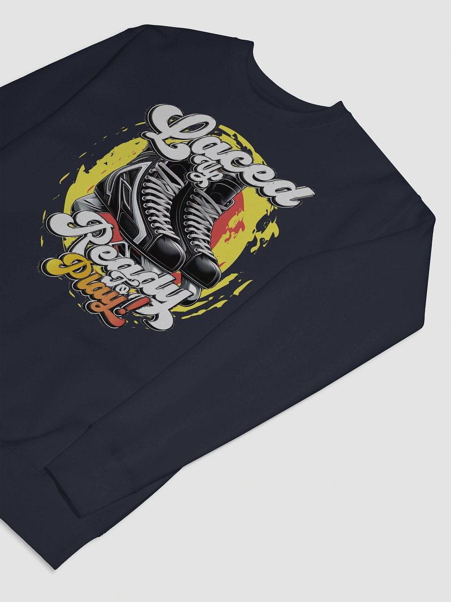 Laced Up Ready to Play Retro Hockey Skate Sweat Shirt product image (6)